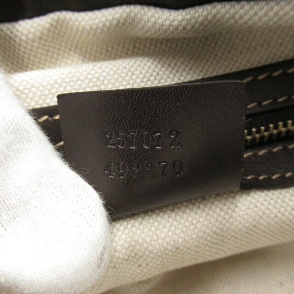 Gucci Leather Brown Bag GG Shoulder Lovely Canvas - Picture 9 of 10